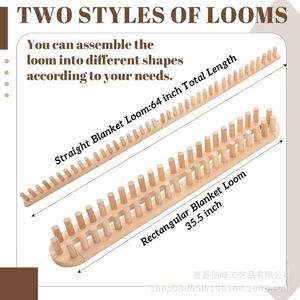 Wooden Yarn Knitting <b>Loom</b> Portable Pocket Sized For DIY Scarves Towels Home Sewing <b>Weaving</b> Tool - Product Image 3