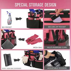 Bolsa de Limpieza Profesional para Proveedores de Servicios de Limpieza, Bolsa de Limpieza Portátil de 17 Pulgadas para Personal de Limpieza, Organizador de Limpieza, Bolsa de Detallado - Product Image 3