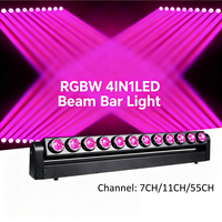 Barre de lumière LED rotative en gros 12x15W, projecteur à faisceau mobile, éclairage DJ, barre lumineuse LED pour la décoration de scène