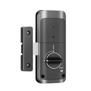 Serrure de porte intelligente en acier inoxydable, déverrouillage par carte, installation sans perçage pour portes intérieures en bois - Product Image 1