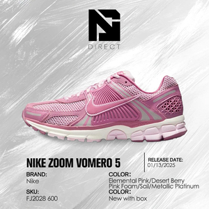 Air Zoom Vomero 5 Wmns 'Elemental Pink' Mesh Lace-Up Breathable Shoes Round Toe Walking Style Nike Women's Sneakers - Product Image 6