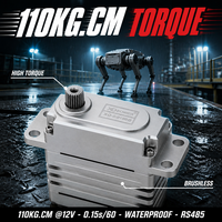Servomoteur de bateau RC XQ-POWER XQ-S9100D 110KG 12V Brushless Étanche Engrenage en acier inoxydable Bus série RS485 Robot