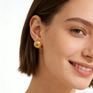 Pendientes de compromiso unisex de oro macizo chapado en oro de 10K/14K con diamantes cultivados en laboratorio y circonitas, diseño de racimo, personalizados, bonitos, para fiesta de aniversario - Product Image 5