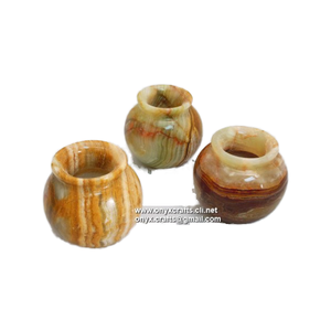 Macetas de Ónix Talladas a Mano Croxx Multi Green (6, 8 y 10 Pulgadas) - Product Image 1