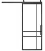 HDSAFE – porte de grange coulissante en verre trempé en aluminium trempé, pour salles de bains intérieures modernes et manuelles