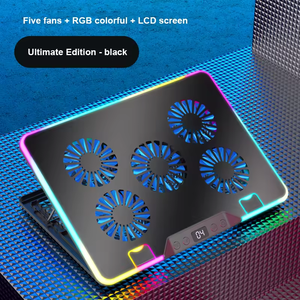 <span class=keywords><strong>2026</strong></span> नए हॉट विक्रेता धातु आरजीबी लाइट गेमिंग प्रभाव एयर-कूल्ड पांच प्रशंसक फोल्डिंग लैपटॉप कूलर स्टैंड उच्च प्रदर्शन 17 - Product Image 2
