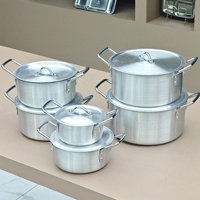 Ensembles de Batterie de Cuisine en Aluminium pour Maison et Cuisine, 14 Pièces