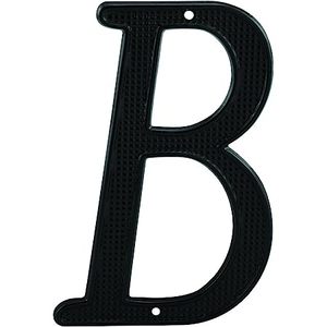 Lettre <span class=keywords><strong>de</strong></span> <span class=keywords><strong>maison</strong></span> noire B pour <span class=keywords><strong>adresse</strong></span> à domicile, numéro <span class=keywords><strong>de</strong></span> boîte aux lettres en métal massif, vis assorties incluses - Product Image 1