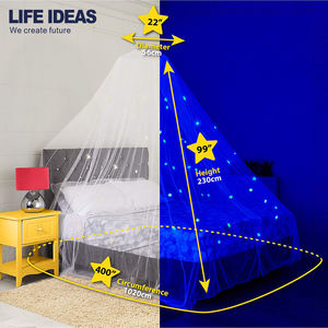 Facile da Trasportare Conico di Zanzara Culla Netto di Lusso Reti di Zanzara Del Bambino Con Stelle Luminose All-around Proteggere Il Bambino Letto <span class=keywords><strong>baldacchino</strong></span> - Product Image 2