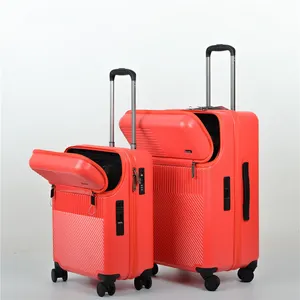 Japanese style fashion front opening rolling luggage boarding brand universal wheel trolley suitcase travel luggage