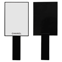 BL OEM 2 en 1 Table pliante de luxe en PE à finition brillante Miroir de maquillage à main à une seule face Miroir de maquillage pour le visage