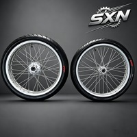 Roues Supermoto CNC argentées noires de 17 pouces pour Sur-Ron LBX Talaria, pneus de route pour vélo électrique, 70/90-17 90/80-17, kit de mise à niveau