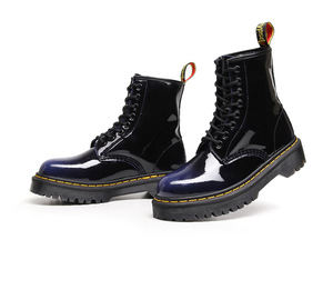 Bottes mi-mollet à plateforme pour femmes, grande taille, en <span class=keywords><strong>cuir</strong></span> de vache véritable, chaussures épaisses pour femmes, bottines mi-mollet style universitaire - Product Image 6