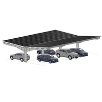 Structure de carport solaire double face en acier au carbone robuste pour abri cantilever photovoltaïque commercial et résidentiel
