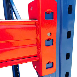 Estanterías de Almacenamiento de Acero para Almacén, Resistentes, con Marco Azul y Estantes Naranjas, Estanterías Industriales para Supermercados - Product Image 3