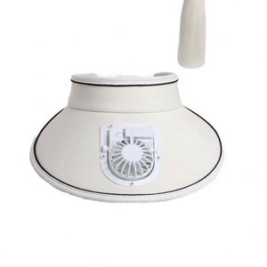 Casquette promotionnelle d'été à visière large et ouverte, avec logo personnalisé, chargement USB et ventilateur intégré, idéale pour l'extérieur - Product Image 1
