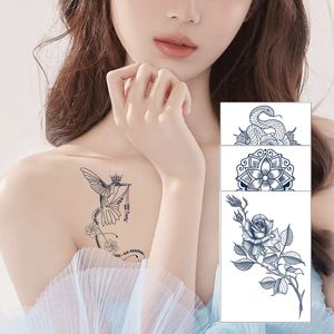 Rosa flor <span class=keywords><strong>serpiente</strong></span> duración 15 días temporal jugo de hierbas <span class=keywords><strong>tatuaje</strong></span> impermeable <span class=keywords><strong>para</strong></span> Mujeres <span class=keywords><strong>Hombres</strong></span> Semi permanente <span class=keywords><strong>tatuaje</strong></span> pegatina - Product Image 1