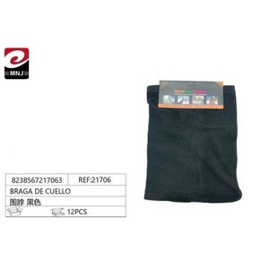 Scaldacollo in pile nero per adulti, confezione da 12 pezzi - Product Image 1