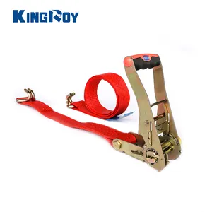 Kingroy запатентованная технология quick release 2 дюймов 5 тонн красный подтяжки-ремни для управления грузовыми операциями логистики храповика сковать ремень