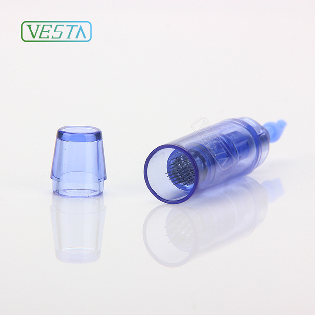 Disposable Sterile Bayonet/Screw Replacement Cartridge 12/24 Pin Blue Needle Tip