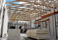 Villa préfabriquée moderne de 100 m2, 2 étages, design simple, avec structure en acier, 10x10 mètres carrés