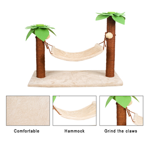 Árbol para Gatos con Diseño de Planta Verde, Rascador, Hamaca, Casa, Muebles de Madera para Gatos, Torre para Mascotas - Product Image 5