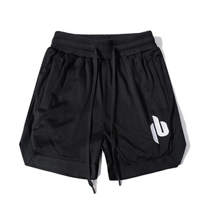 กางเกงขาสั้นผ้าแห้งเร็วสำหรับผู้ชายกางเกงขาสั้นสำหรับเล่นกีฬายิมสองชั้นแบบปักลายเป็นมิตรกับสิ่งแวดล้อม - Product Image 4