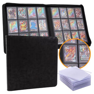 Y Y Junmei 12 Pockets PU Leather PTCG Card Binder 336 Side Loading Card Album with Zipper Portable Trading Card Storage Case - Product Image 1