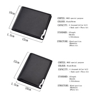 Dompet Kulit Pendek Pria Grosir Baru, Pinggiran Besi, Multi Kartu, Trendi Gaya Korea, Horizontal, Penjepit Uang, Tempat Kartu