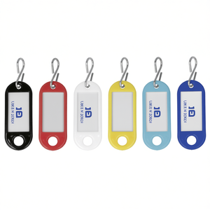 Ensemble de porte-clés Metaltex, lot de 6, 12 étiquettes métalliques colorées avec crochets pour clés et bagages - Product Image 2