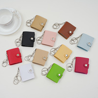 Nouveau porte-photo miniature créatif coloré de 2 pouces, boucle de homard, couple, porte-photo portable, porte-clés en cuir PU, PVC, souvenir