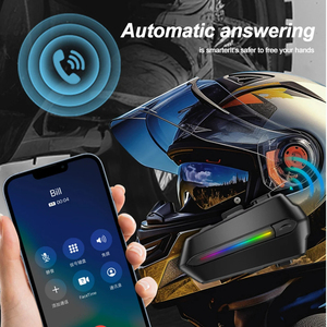 C5s không dây Earbuds mic RGB ánh sáng rảnh tay động cơ Tai nghe giọng nói trợ lý <span class=keywords><strong>intercom</strong></span> không thấm nước xe máy Mũ bảo hiểm tai nghe - Product Image 5