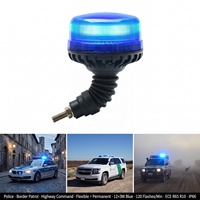 SM812ICB Mikro-Beacon 12x3W ECE R65 R10 120 Blitze IP66 12-24V Gelb Rot Blau Weiß Rotierender Stroboskop-Blitz 3 Jahre Garantie