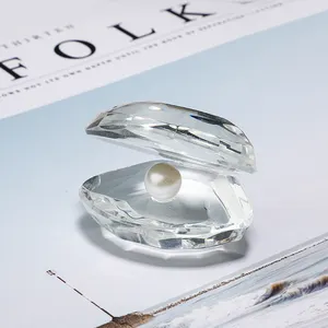 Wedding souvenir Pearl oyster transparent crystal glass seashells