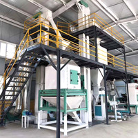 Chaîne de production clé en main d'aliments pour animaux de la série 9KWH : machine à granulés, ligne de production d'aliments concentrés pour poulets de chair