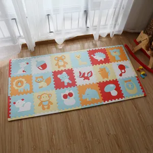 30cm 60cm thickness 1.2cm waterproof baby play floor Interlocking tatami 3d eva foam puzzle mat for kids soft eva