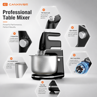 Batteur sur socle électrique 3,5 L 300 W, 5 vitesses, bol mélangeur en acier inoxydable, conception à tête inclinable, pour gâteaux, pain, pâtisserie, usage domestique, OEM, vente en gros