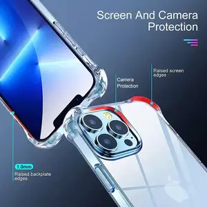 Neue schlanke stoß feste weiche TPU transparente kristall klare Anti-Schock billige Stoßstange Handy hülle für iPhone 14 14 Pro 14 Pro max