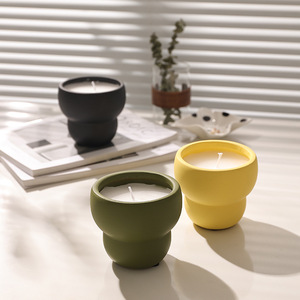 Scented Candles Round Cup-Shaped Soybean Mixed <b>Wax</b> Home Decoration Bedroom Decor 1 Wick <b>Machine</b>-Made - Product Image 1