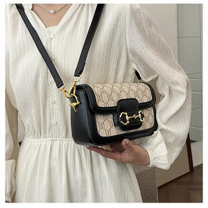 Haut de gamme mode en gros Premium sac de selle Vintage sous les bras sac unique dames femmes épaule bandoulière petit sac carré - Product Image 2