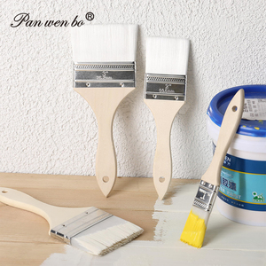 Panwenbo Lot de 6 pinceaux plats pour <span class=keywords><strong>peinture</strong></span>, manche en bois, poils de <span class=keywords><strong>brosse</strong></span>, pinceaux professionnels pour <span class=keywords><strong>peinture</strong></span> murale - Product Image 6