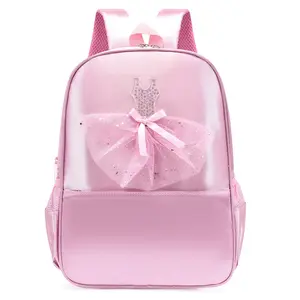 Mode Trendy Pink Rucksack Tanzt asche Kinder Latin Ballett Doppels ch ulter Gaze Tanzt asche Teenager Mädchen Bogen Dekoration