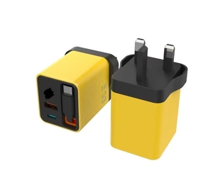 Hot 65W gan sạc nhanh USB C Cổng kép có thể gập lại tường sạc có thể thu vào cáp PC điện thoại di động Bộ sạc hỗ trợ QC 3.0 - Product Image 6