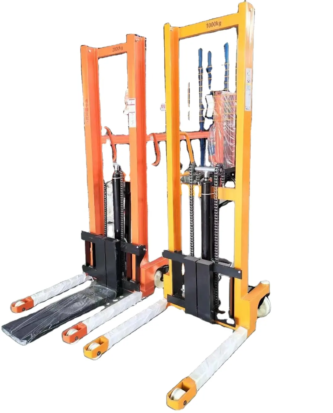 Safe and Strong Hydraulic Manual Stacker Forklift 2 Ton 1.6M Hand Pallet Truck Stacker