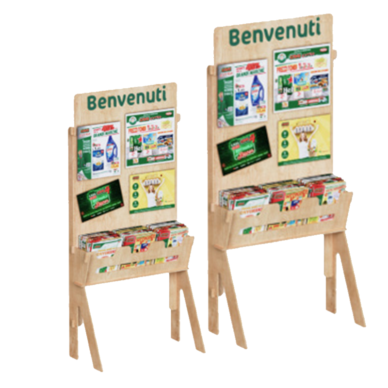 Apache Customizable Modern Plywood Wooden Magazines Display Rack for Bookstores — view 1