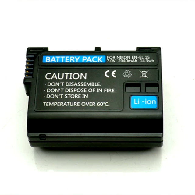EN-EL15B Batteries and Dual Battery Charger for Nikon Z6 Z7 D780 D850 D610 Z6 Z7 Z6ii Z7 Camera Battery 2040mAh