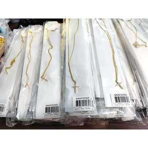 Dainty Simple 18K <b>Gold</b> Plated Micro-Inlaid Zircon Cross <b>Necklace</b> Hypoallergenic Women's Stainless Steel <b>Crystal</b> <b>Necklace</b> - Product Image 3