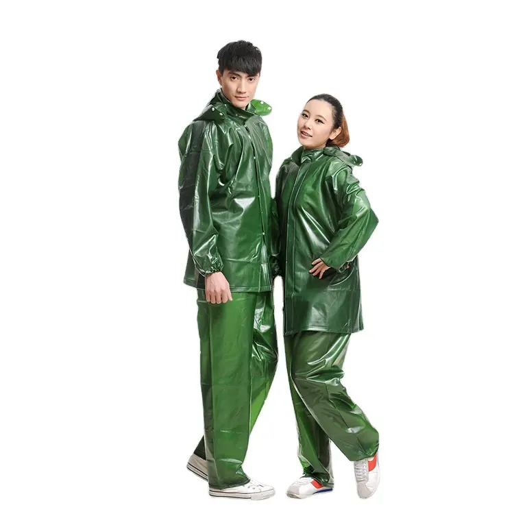 Jaket Memancing Plastik Pvc Pria, Setelan Pakaian Hujan Karet Memancing Kualitas Tinggi