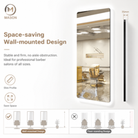 Miroir de salon LED mural au design moderne pour barbiers, coiffeurs et maquilleurs, meilleur prix garanti