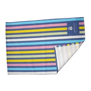 Custom Digital Printed Stripe Design Cotton Kitchen Dish Towel Soft OEM Tea Towels No MOQ